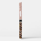 グラムグリッターバラ金ゴールドダイヤモンドモノグラムヒョウ Case-Mate iPhoneケース (裏面 / 右)