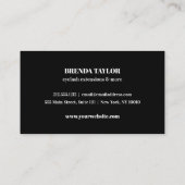 グラムグリッターメイクアップアーティストアイドラッシュプロフェッショナル 名刺 (裏面)