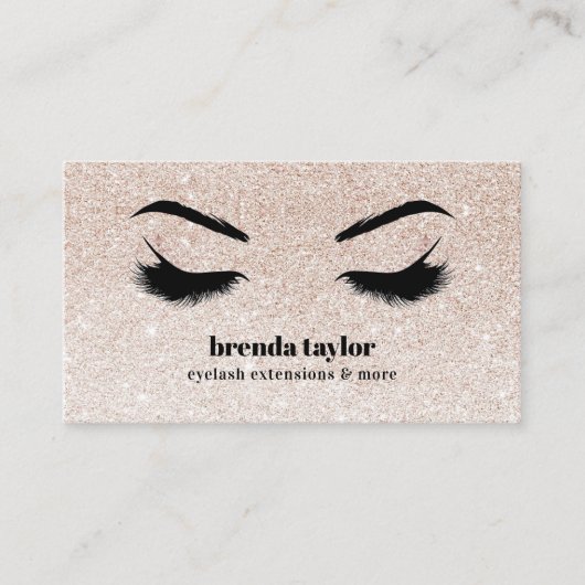 グラムグリッターメイクアップアーティストアイドラッシュプロフェッショナル 名刺 (正面)