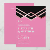 グラムグリッターロセゴルドブラックデコウェディングエグッズ (正面/裏面)