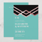 グラムグリッターロセゴルドブラックデコウェディングエグッズ (正面/裏面)