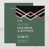 グラムグリッターロセゴルドブラックデコウェディングエグッズ (正面/裏面)