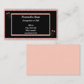 グラムグリッツホットピンクブラックガーリーグリッター縁ど 名刺 (正面/裏面)