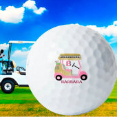 グラムグリッツモノグラム名ピンク金ゴールドダイヤモンドカート ゴルフボール