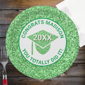 グラムグリーンエレガントキャップ卒業パーティー ペーパープレート
