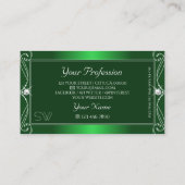 グラムグリーングラディエント華美スパークルジュエリーイニシャル 名刺 (裏面)