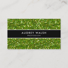グラムグリーングリッターシャイニーブラックストライプの 名刺