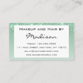 グラムグリーンドリップグリッタードリップスメイクアップアーティスト 名刺 (裏面)