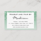 グラムグリーンドリップグリッタードリップスメイクアップアーティスト 名刺 (裏面)