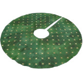 グラムグリーン金ゴールドスターズクリスマス ブラッシュドポリエステルツリースカート (アングル)