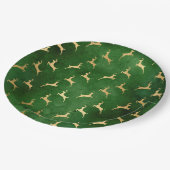 グラムグリーン金ゴールドトナカイ ペーパープレート (アングル)