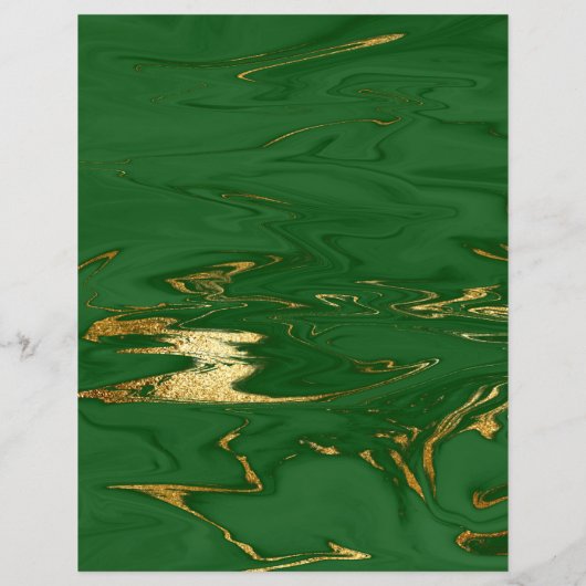グラムグリーン金ゴールドフェイクマーブルスクラップブック紙 (裏面)
