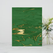 グラムグリーン金ゴールドフェイクマーブルスクラップブック紙 (スタンド正面)