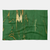 グラムグリーン金ゴールドフェイク大理石 キッチンタオル (横)