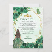 グラムグリーン金ゴールドフローラプリンセスキンセアニラ写真 サンキューカード (正面)