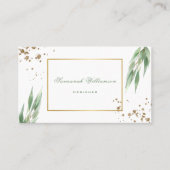 グラムグリーン金ゴールドユーカリのカスタマイズ 名刺 (正面)