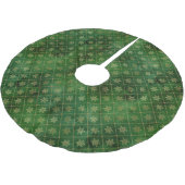 グラムグリーン金ゴールド雪の降るクリスマス ブラッシュドポリエステルツリースカート (アングル)