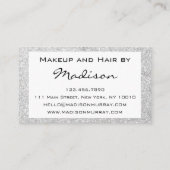 グラムグレーシルバーグリッタースパークルスメイクアップアーティスト 名刺 (裏面)