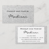 グラムグレーシルバーグリッタースパークルスメイクアップアーティスト 名刺 (正面/裏面)