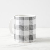 グラムグレーホワイトバッファロープレイド  コーヒーマグカップ (正面左)
