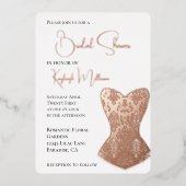 グラムコルセットブライダルシャワー 箔招待状 (正面)