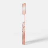 グラムコーラルピンクフォイル紙吹雪 iPhoneケース (右側面)