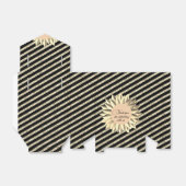 グラムゴールデンフラワーの輝ストライプきパーソナライズされた フェイバーボックス (折り畳みなし)