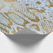 グラムゴールデンブルーパイソンのスネークスキンVip ラッピングペーパー (角)