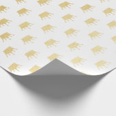 グラムゴールデン王室のクラウンプリンセスホワイトVIP ラッピングペーパー (角)