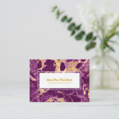 *~*グラムゴールドフォイルパープルマーブルシッ人気があるク 名刺 (スタンド正面)