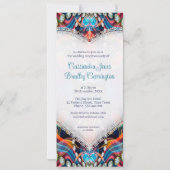 グラムサイケデリッククリスタルハート結婚式パーティー 招待状 (裏面)