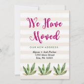 グラムサボテン |住所ストライプの変更の砂漠 案内状 (正面)