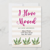 グラムサボテン |住所ストライプの変更の砂漠 案内状 (正面)