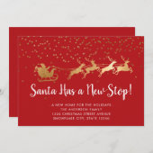 グラムサンタは新しいトナカイストップのホリームービングを持つ 案内状 (正面/裏面)