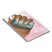 グラムシックなピンクと金ゴールドマインドセット ノートブック (右側)