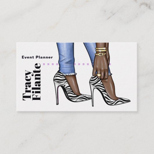 グラムシックゼブラファッション名刺 名刺 (正面)