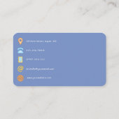 グラムシックゼブラファッションQRコード 名刺 (裏面)