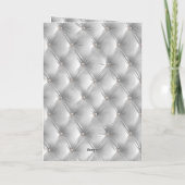 グラムシックソフトグレーベフェイクルベットシルバー誕生日 カード (裏面)