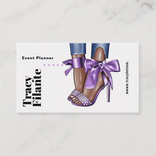 グラムシックパープルファッション名刺 名刺 (正面)