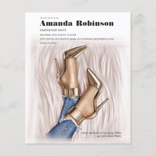 グラムシックファッションショー卒業パーティー招待状 チラシ (正面)