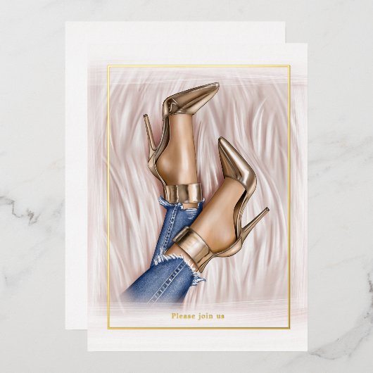 グラムシックファッションショー 箔招待状 (正面/裏面)