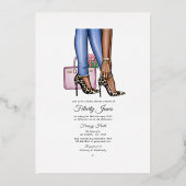 グラムシックファッションブライダルシャワー 箔招待状 (裏面)