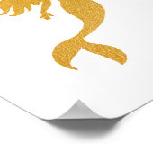 グラムシックフェイクゴールドフォイルリトルマーメイドプリンセス ポスター (角)