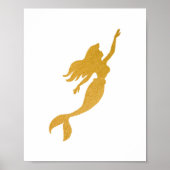 グラムシックフェイクゴールドフォイルリトルマーメイドプリンセス ポスター (正面)