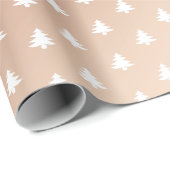 グラムシックモダンピンククリスマスツリーバラ金ゴールド ラッピングペーパー (ロールコーナー)