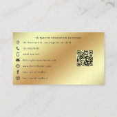 グラムシック金ゴールドスティレトスアンドデニムファッションデザイン 名刺 (裏面)