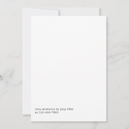 グラムシック金ゴールドファッションショー卒業パーティー 招待状 (裏面)