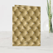 グラムシック金ゴールドフェイクベルベットシルバー誕生日 カード (裏面)