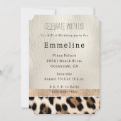 グラムシャンパンクリームヒョウ 招待状 (正面)