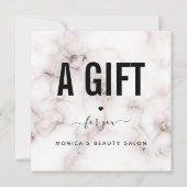 グラムシャンパンマーブルエレガント美しいサロンロゴ (正面)